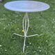 Table basse de jardin guéridon fer forgé vintage 1900