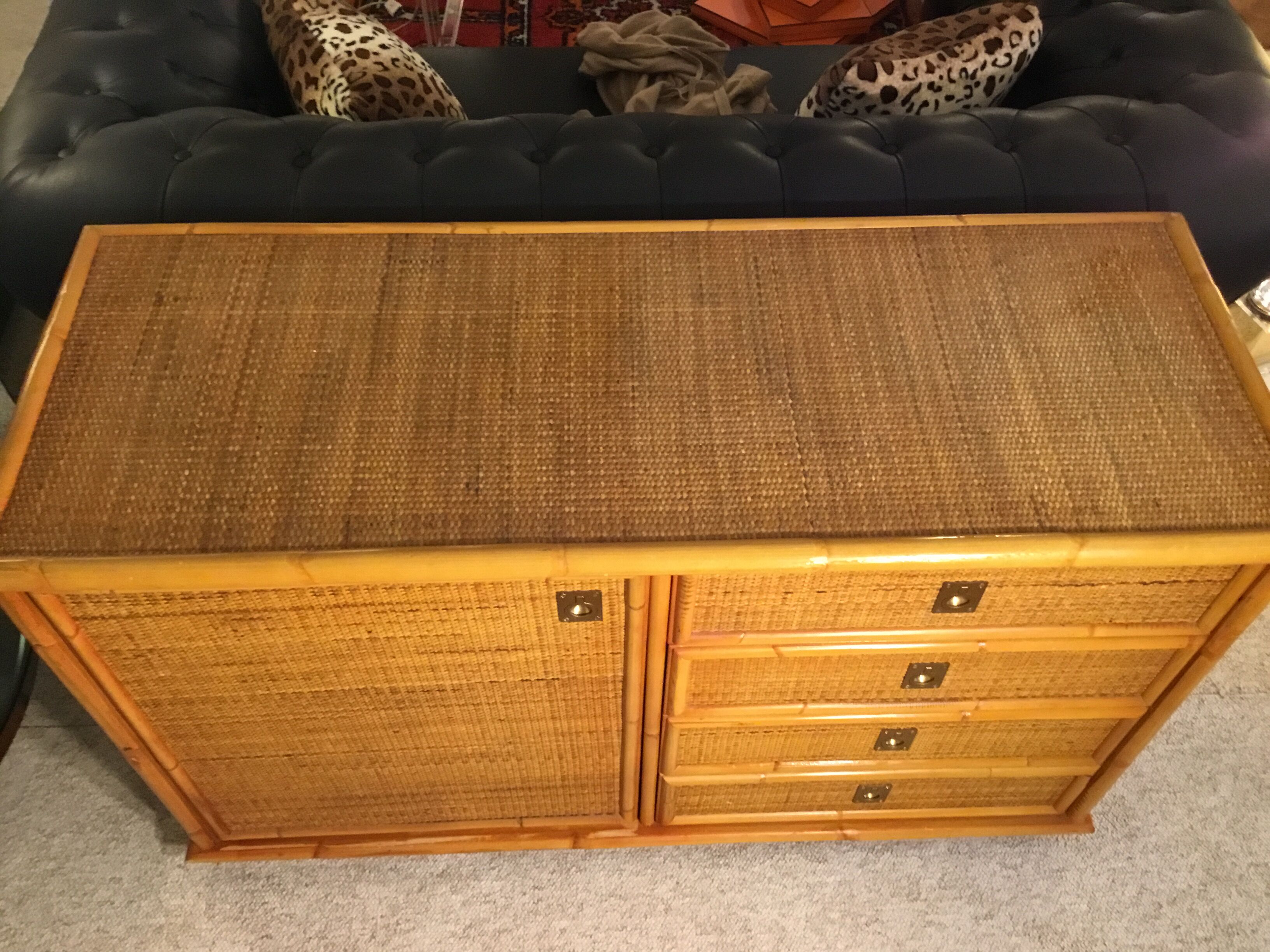 Rattan dresser