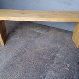 Bench 120 cm patinated solid wood