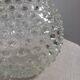 Vase rond en verre transparent bullé