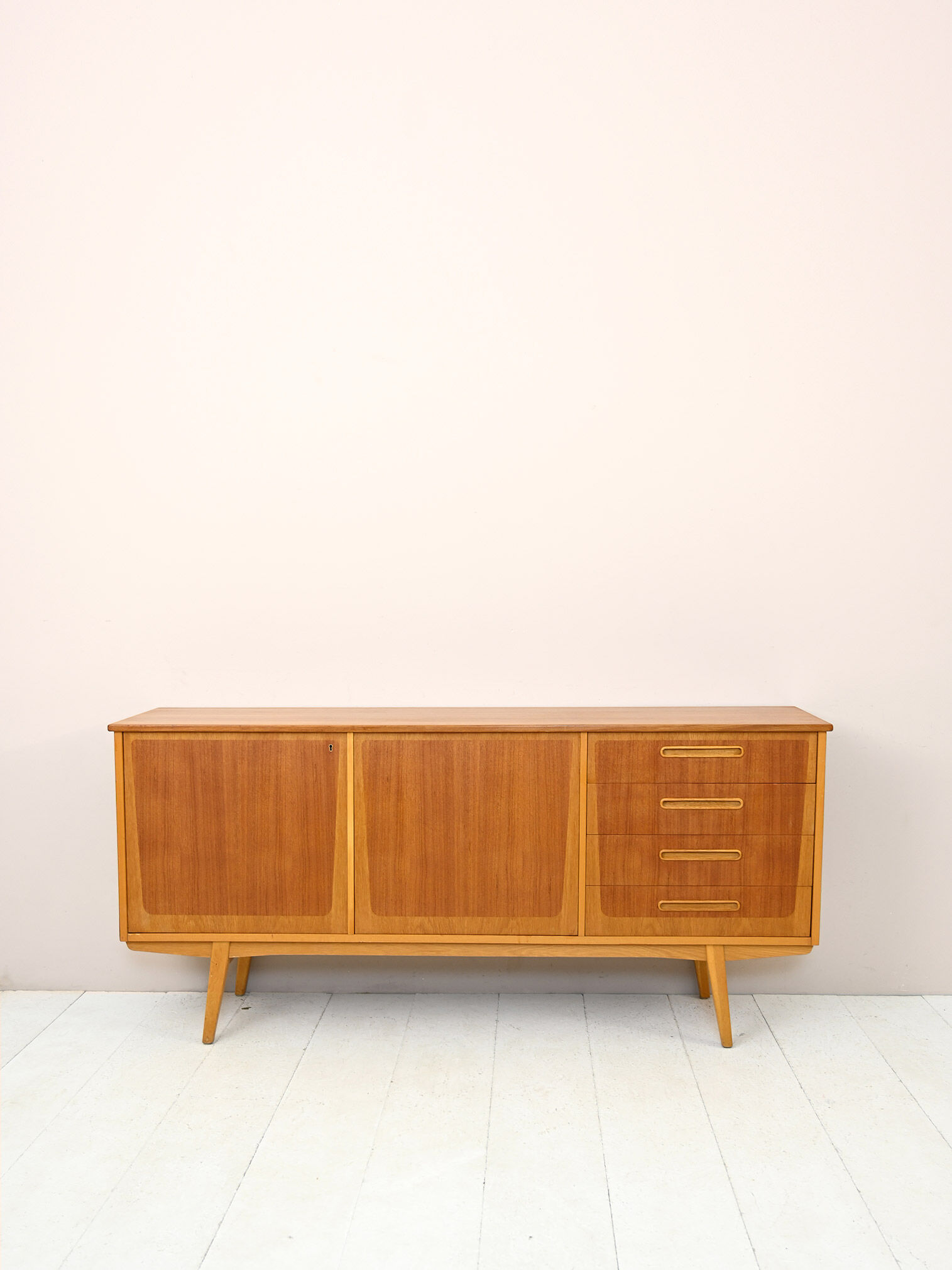 Teak and oak modernism sideboard