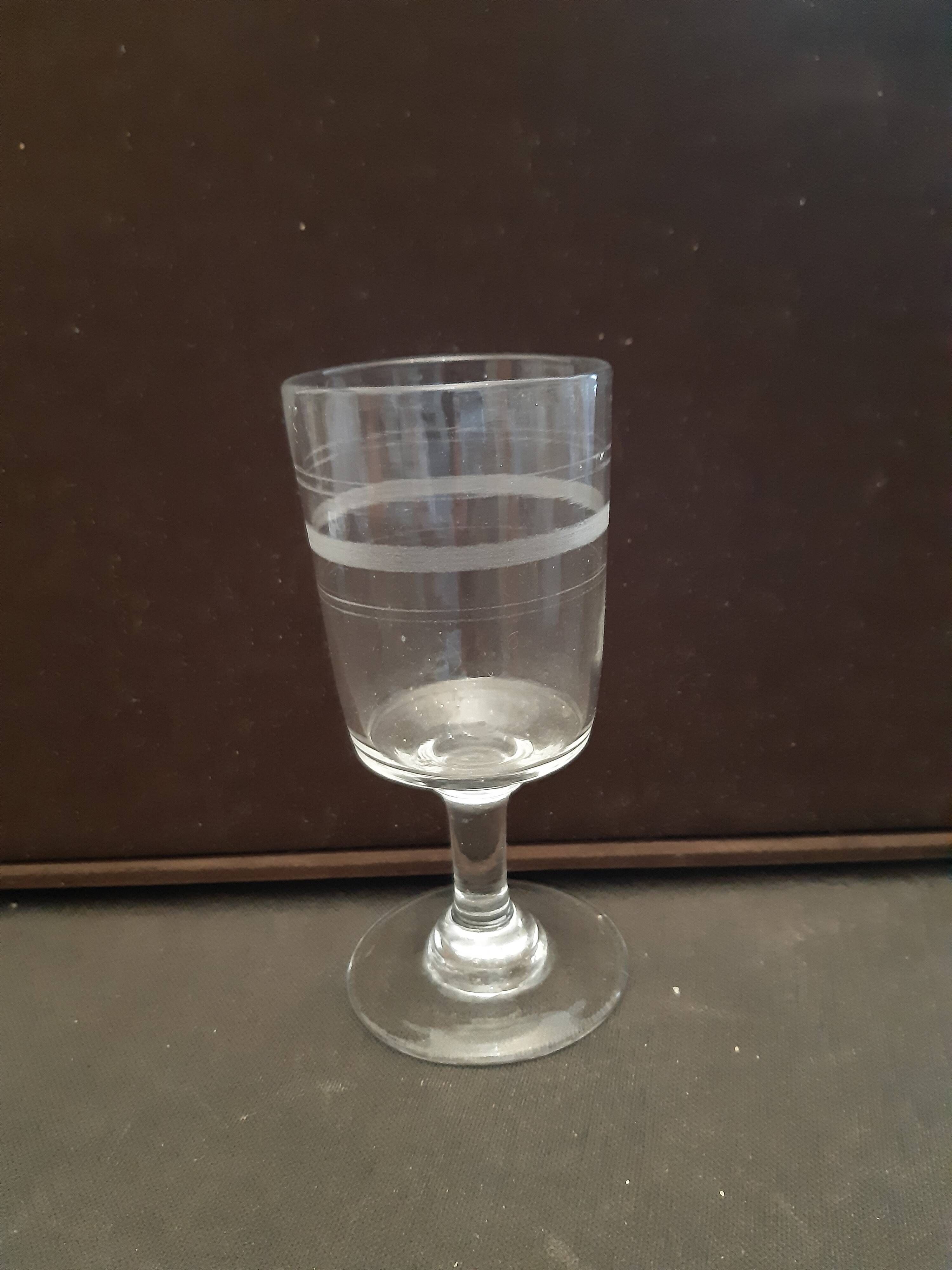 12 engraved antique glasses