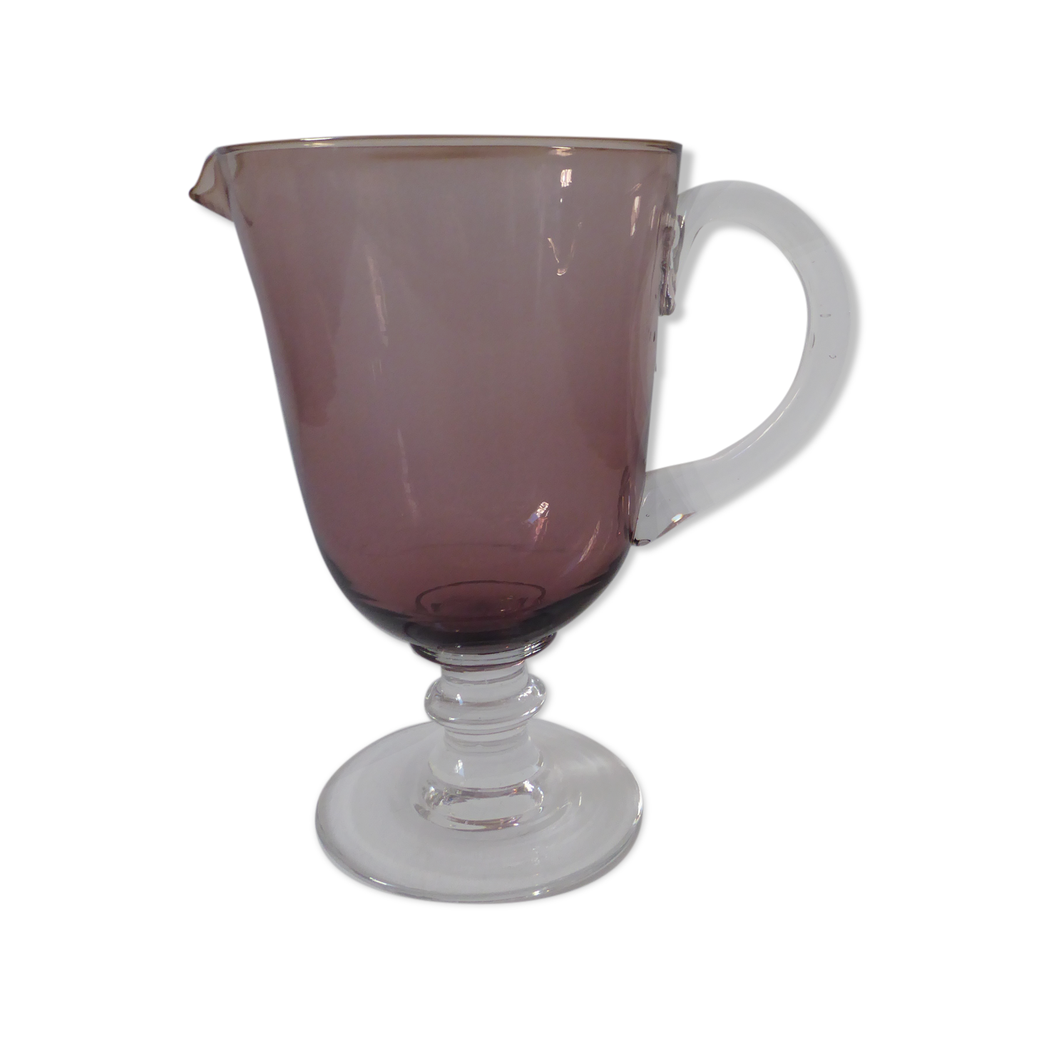 Plum smoked glass ewer
