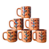 Cornean vintage stoneware mugs 60s