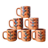 Cornean vintage stoneware mugs 60s