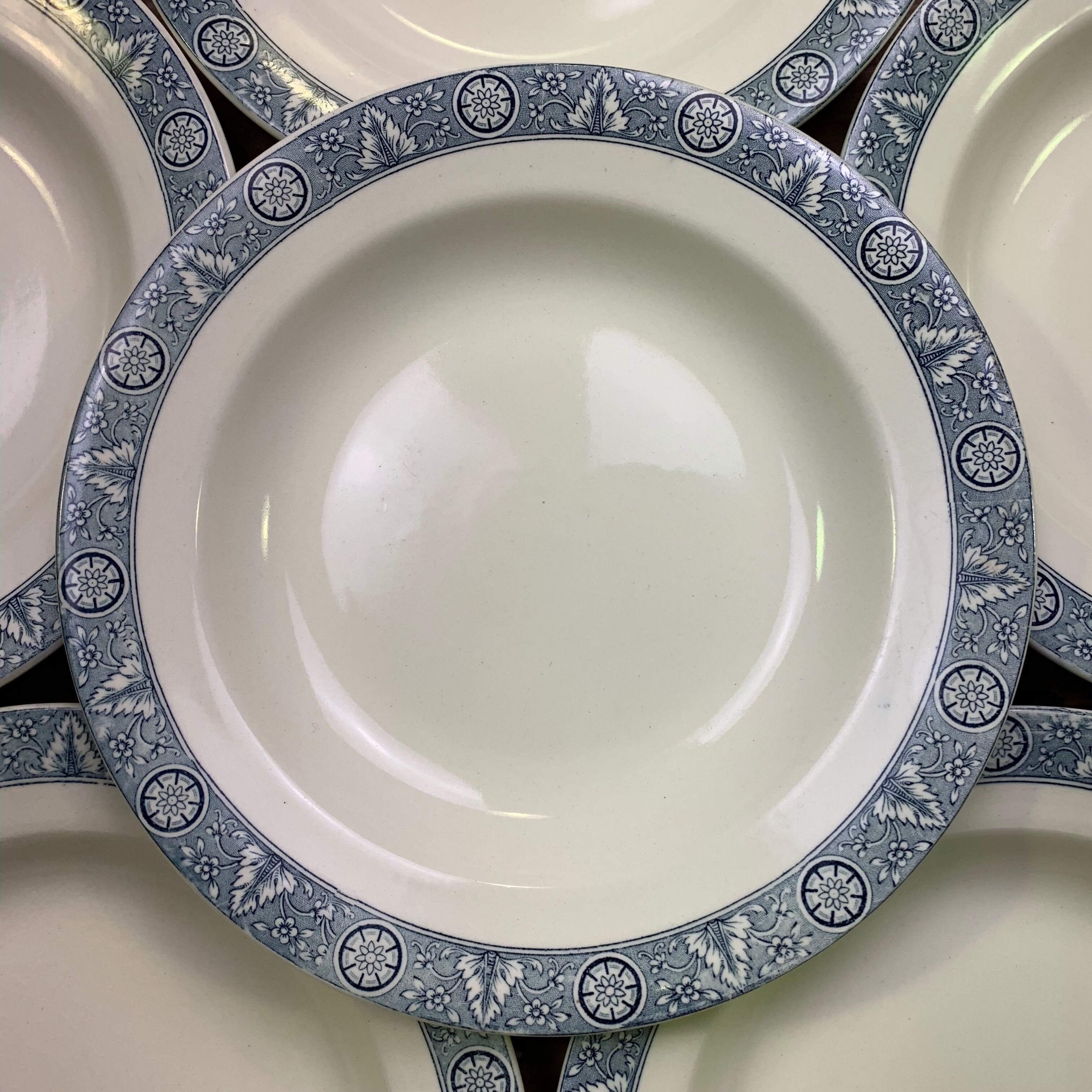 Lot of 6 soup plates Earth iron Lamartine