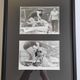 Vintage framed silver prints, women's wrestling, 1960s, 31 x 41 cm