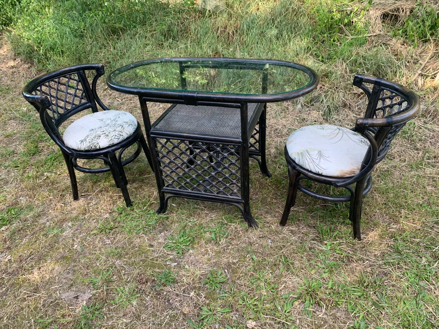 Rattan and bamboo garden furniture from the 70s