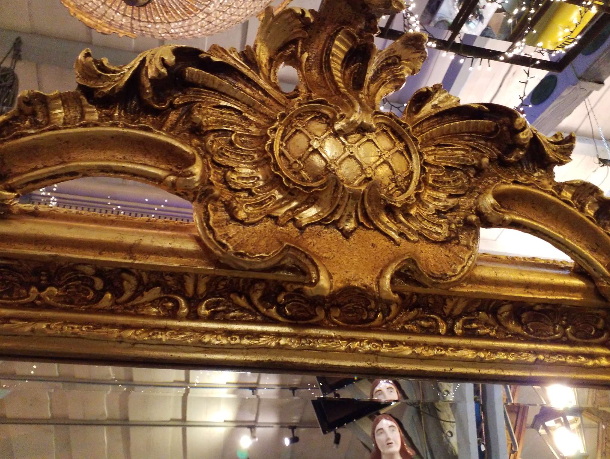 Golden mirror 85x160cm