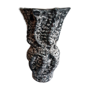 Vase céramique moucheté - noir