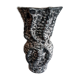 Black and white speckled ceramic vase signed Annette ROUX.