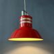 Suspension « Bucket » rouge Space Age par Ateljé Lyktan