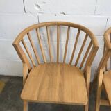 4 V-shaped wooden bistro chairs