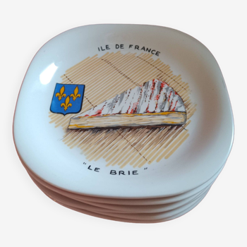 6 Assiettes à fromages. Motifs différents. Pillivuyt. Limoges.