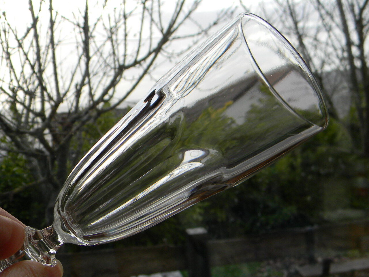 Set of 6 champagne flutes in arques crystal, rambouillet model