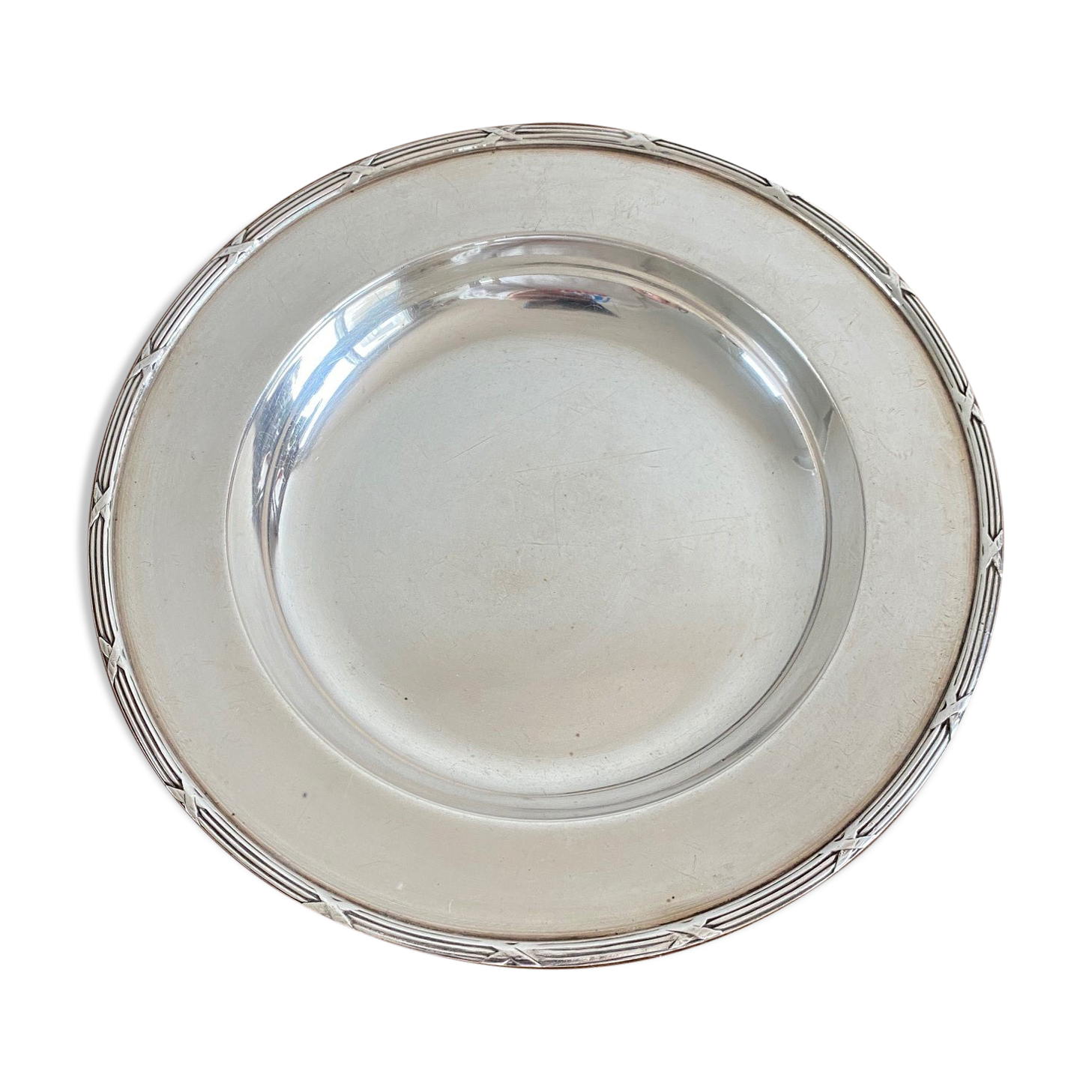 Assiette métal argenté Christofle