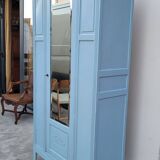 Parisian Art Deco armoire with beveled mirror and painted decoration