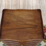 Walnut bedside table in Louis XV style