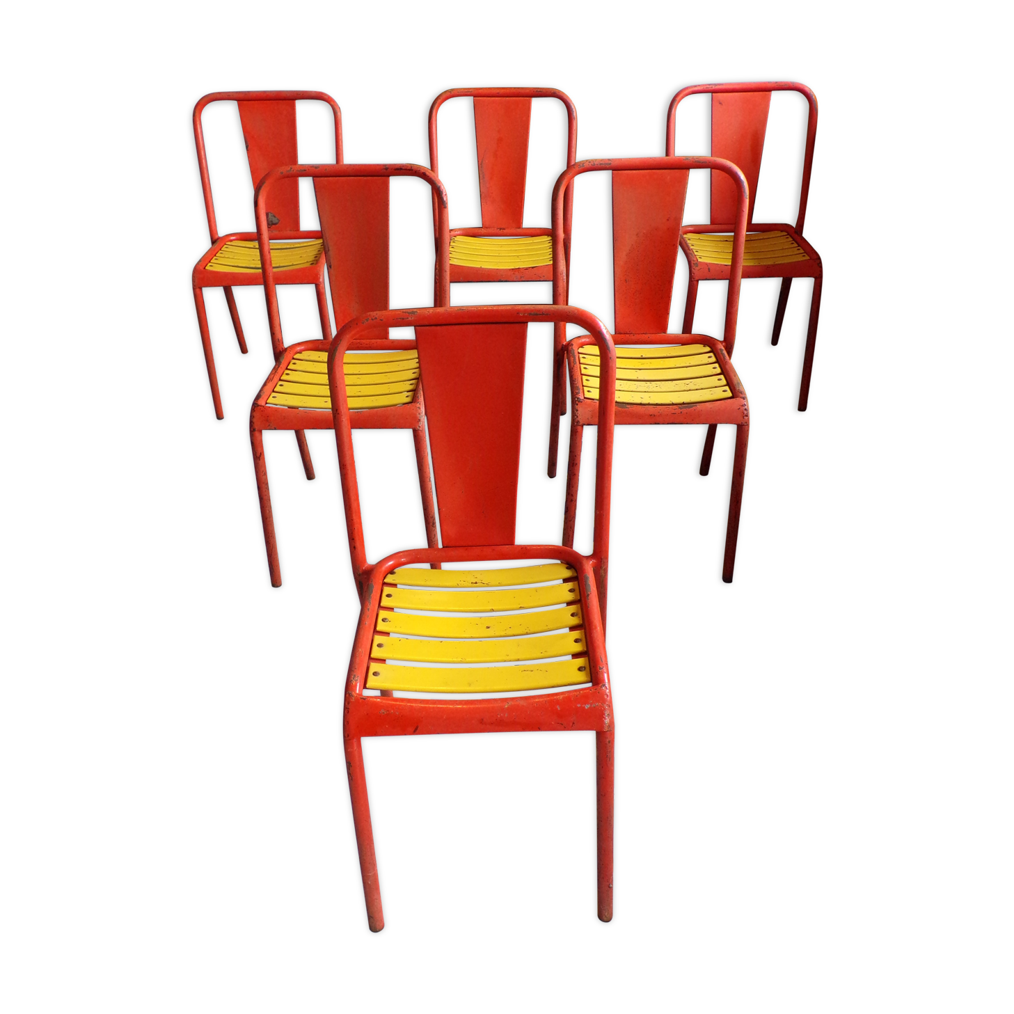 6 Tolix T4 chairs