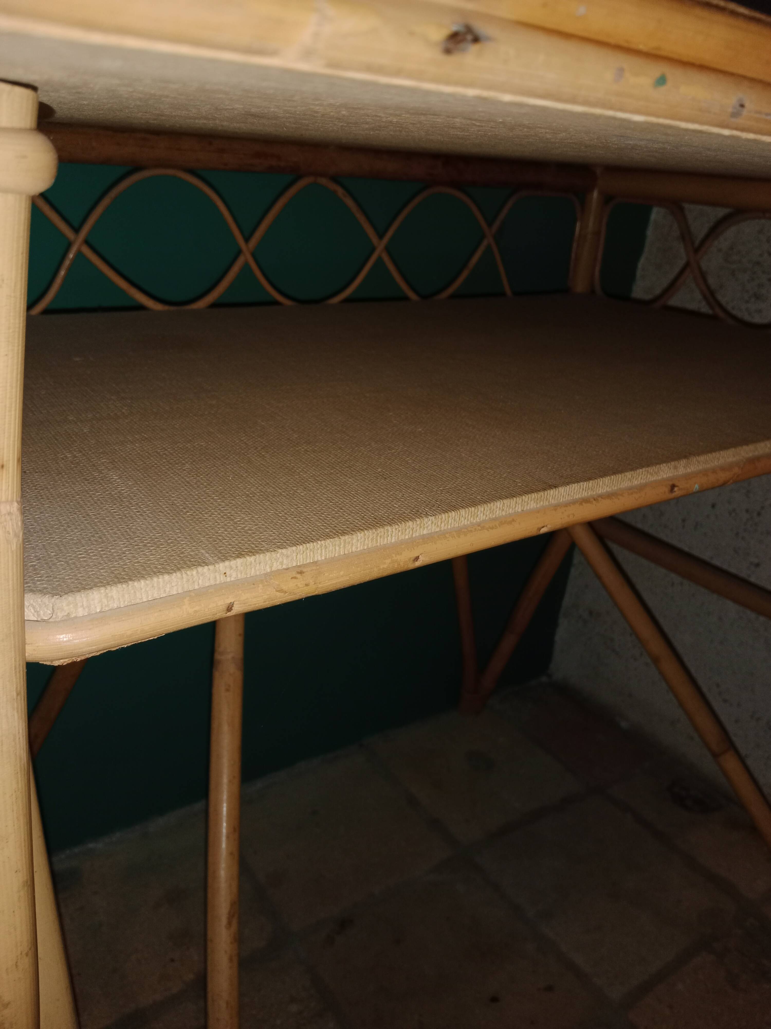 Vintage rattan desk