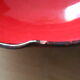 2 red glazed terracotta dishes