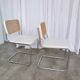 Set of 2 Vintage Cesca Chairs: Marcel Breuer Chrome & Cane, 1970s Mid-Centu