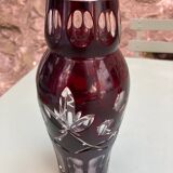 Bohemian crystal overlay vase