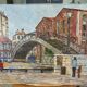 Painting of the lifting bridge on Rue de Crimée in Paris, Roland Hamon