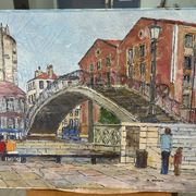 Peinture pont levant de la rue de Crimée à Paris, Roland Hamon