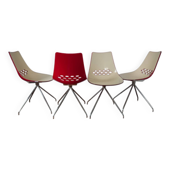 Set of 4 Caligaris jam model chairs