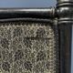 Antique black and gold faux bamboo fireplace screen