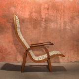 Vintage Mid Century High Back Lounge Arm Chair, 50s