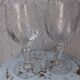 2 Glasses on foot old frieze garland and flowers decoration emma