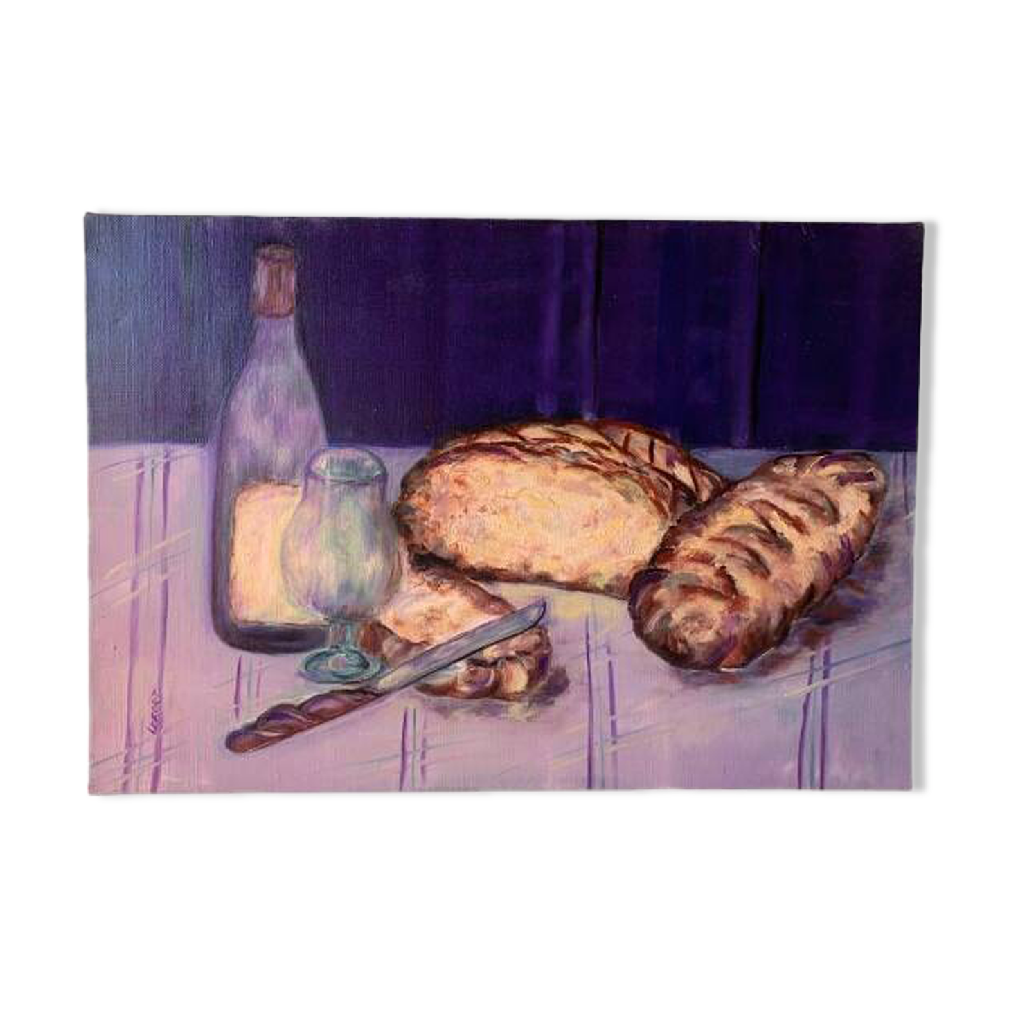 Still life painting oil on canvas