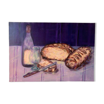 Tableau nature morte huile sur toile