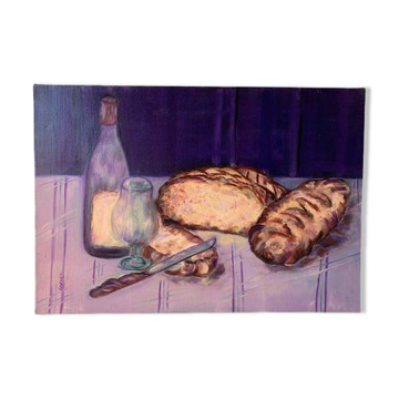 Still life painting oil on canvas