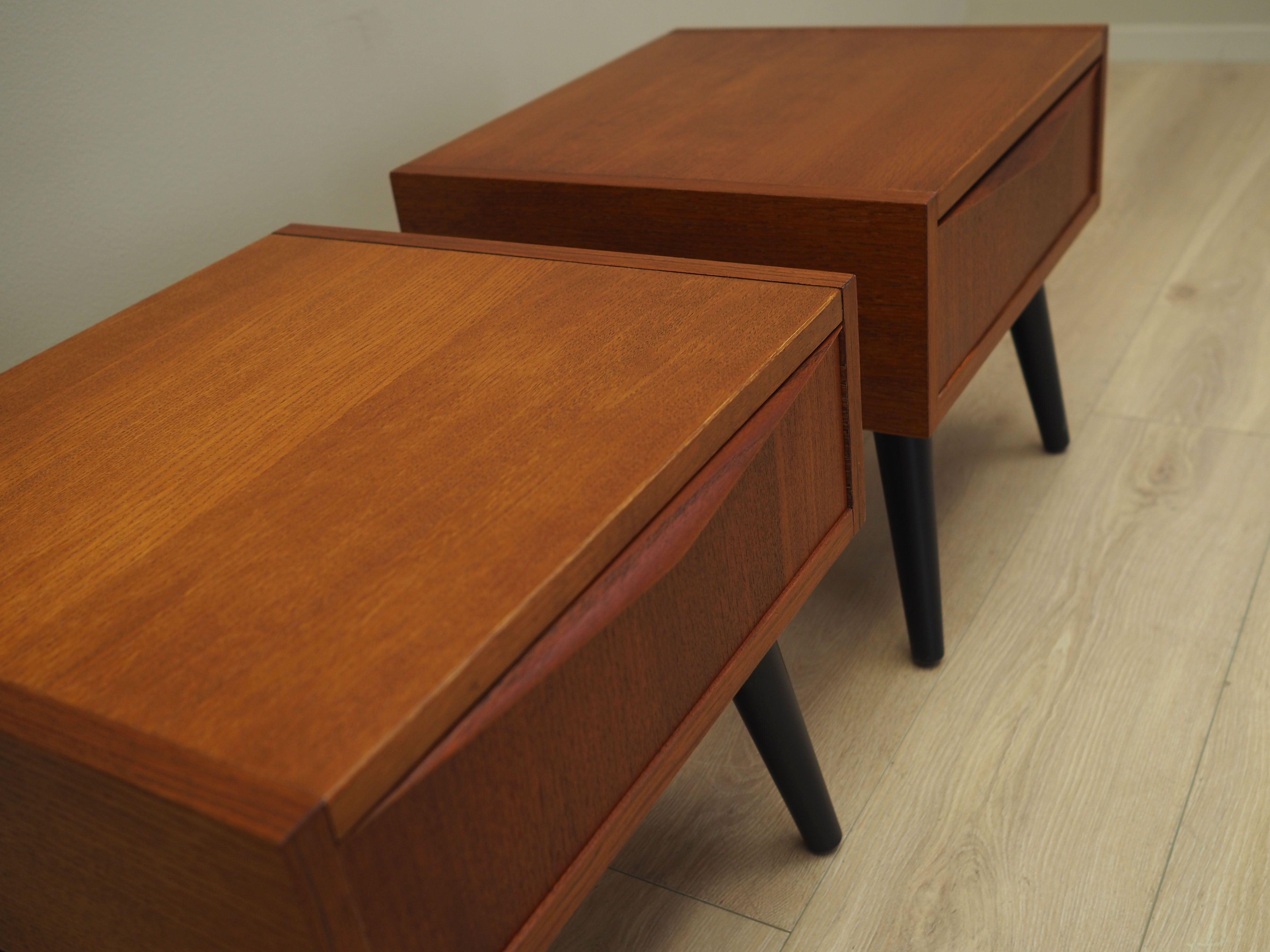 Set of two teak bedside tables, Danish design, 1970, Denmark