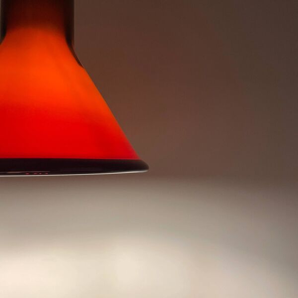 Paire de suspensions MINI en verre violet de P&T par Michael Bang pour Holmegaard 1970