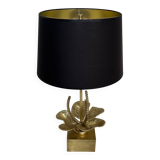 Lampe nénuphar Lilly en bronze et laiton attribuée à la Maison Charles. Vers 1970