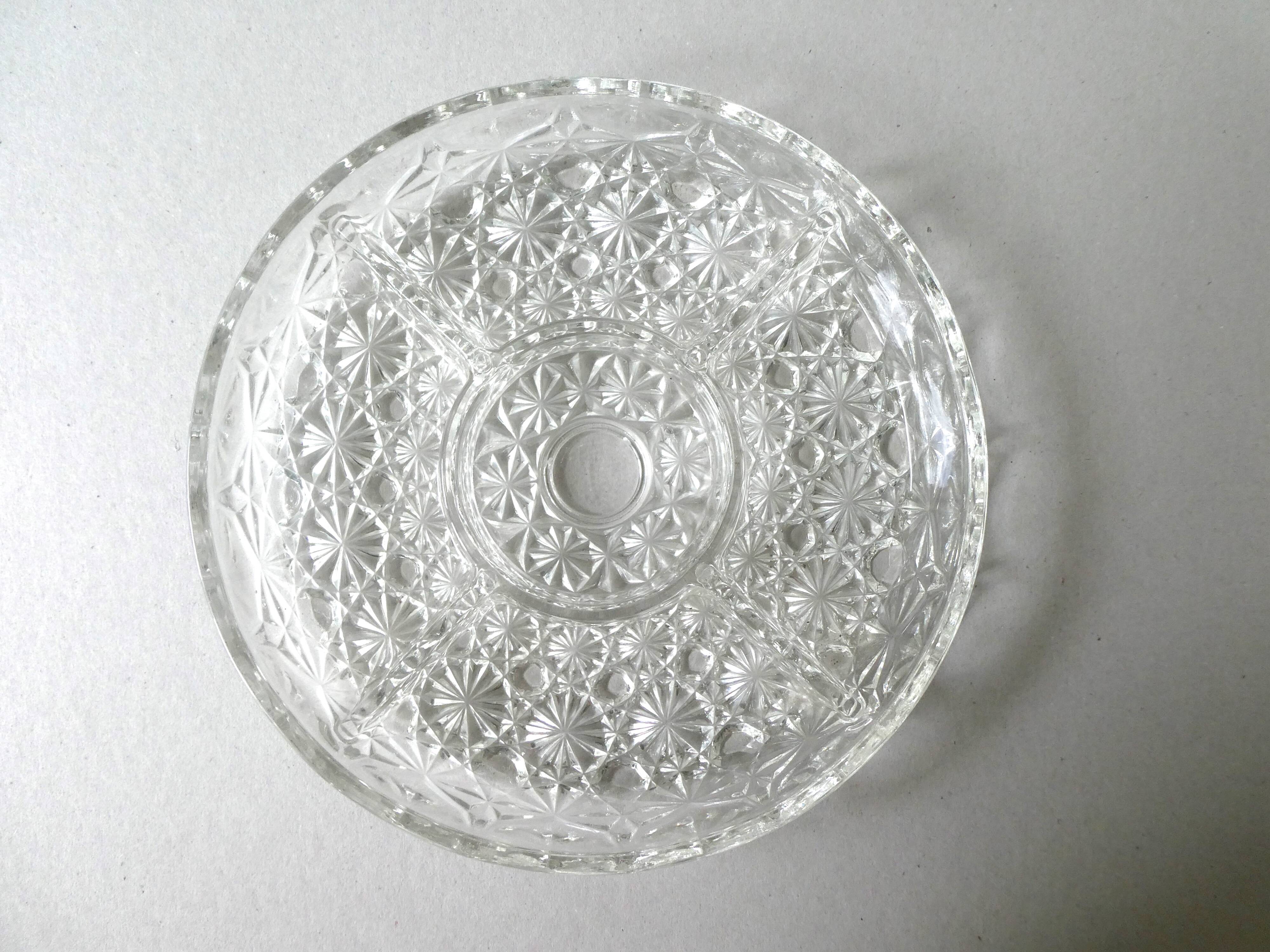 50-year-old carved glass serving plate