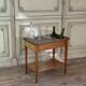 Louis XVI refreshment table in mahogany, brass and marble, 18th century.