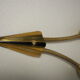 Pair of double opaline and brass wall lights from the 1960s-1970s.