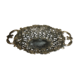 Corbeille en métal argenté