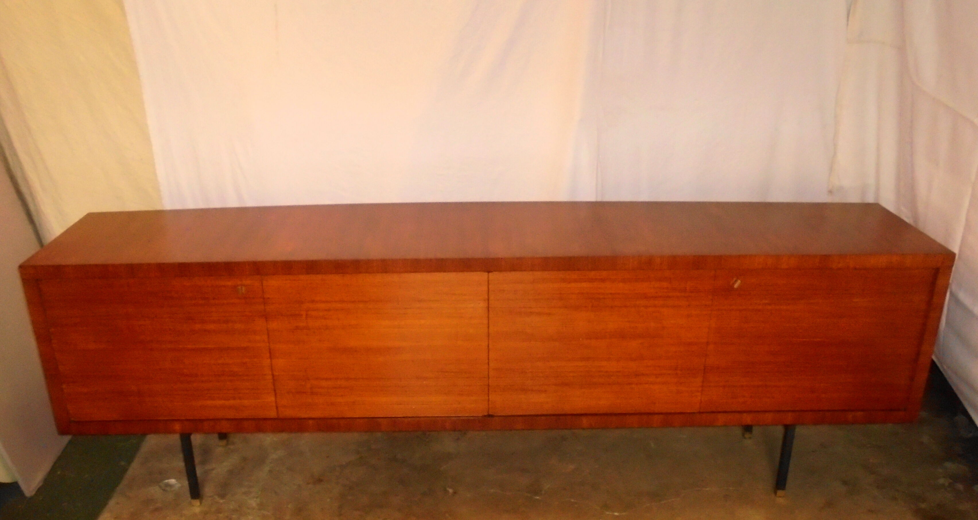 Mahogany enfilade by Paul Geoffroy for Roche Bobois of the 60s