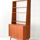 1960s Scandinavian teak bookcase with storage cabinet