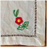 Embroidered linen towels