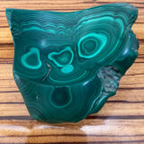 Ashtray block of malachite 310 gr