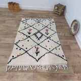 Handmade wool Berber rug 172 X 110 CM