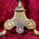 Pair of napoleon III era candle spikes in gilded bronze around 1850