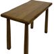 Vintage Set of 3 brutalist oak side or nesting tables 1970s